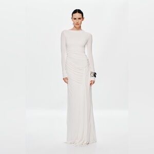 Misha Collection THE 'GLACIER' CUPRO LONG SLEEVE DRESS